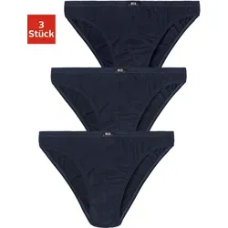 Slip H.I.S "Minislip", Herren, Gr. S, blau (navy), Jersey, Obermaterial: 95% Baumwolle, 5% Elasthan, unifarben, körpernah, Unterhosen, aus weichem Baumwoll-Stretch