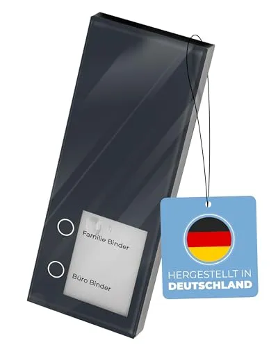 DOORLINE 150725 Anthrazit Türsprechanlage, Klingel, Türöffner anschließbar, Haustelefon und Handy als Gegensprechanlage Anschluss a/b 2-Draht, Aufputz auf Satandard Unterputzdose Türstation Slim DECT