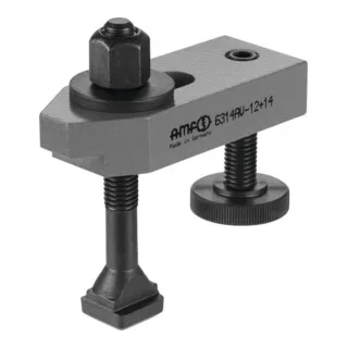 AMF Spanneisen 6314AV abgesetzt mit Stützschraube Nut 20 mm H 16 - 77 mm