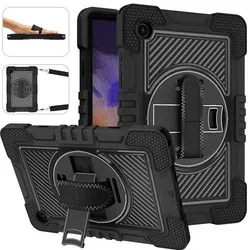 Für Samsung Galaxy Tab A8 2021 X205 X200 360 Grad Schwarz Tablet Tasche Hülle