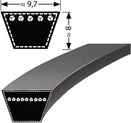 BayWa Keilriemen SPZ 587 Lw, Schmalkeilriemen 000000000010025872