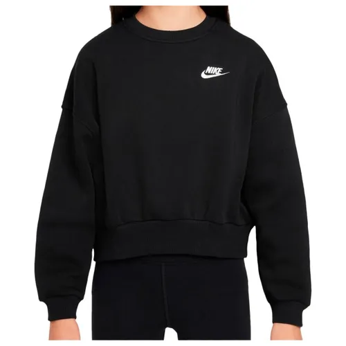 Nike - Girl's Club Fleece Boxy Crew-Neck Sweatshirt - Pullover Gr S schwarz