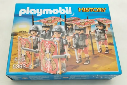 PLAYMOBIL History 5393 - Römer-Angriffstrupp mit 6 Legionären, robust und ideal für kreative Rollenspiele ab 6 Jahren