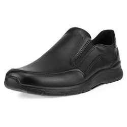 ECCO Herren Irving Shoes - Bequeme Sneaker in Schwarz, Größe 48 EU - Herren-Sneaker aus geöltem Nubukleder mit elastischen Einsätzen für einfaches An- und Ausziehen. Genießen Sie Komfort dank der ECCO FLUIDFORM Technologie und der herausnehmbaren Einlegesohle.