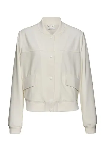 Modische Bomberjacke LASCANA für Damen - Funktionsjacke in beige, figurumspielend und hüftlang, mit Druckknöpfen und lässigem Collegekragen - ideal für sportlich-chic Outfits.
