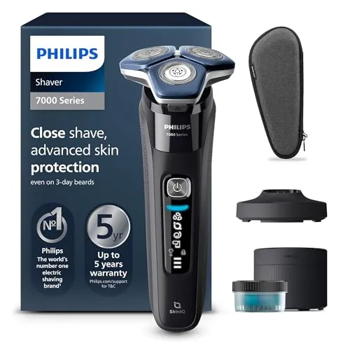 Philips Series 7000 S7886/55 - Nass- und Trockenrasierer, mit SkinIQ und NanoTech-Präzisionsklingen für eine sanfte Rasur