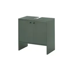 Mid.you Waschbeckenunterschrank Olivgrün, 60x60 cm - Moderne Waschbeckenunterschränke in Olivgrün mit praktischem Siphonausschnitt und 2 Drehtüren für optimalen Stauraum. Ideal für ein stilvolles Badezimmer-Design.