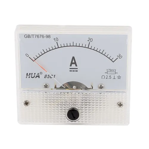 Einbau Amperemeter Einbauinstrument 0 - 30A DC Messinstrument Analog Meter 85C1