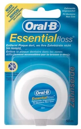 ORAL B Zahnseide ungewachst 50m – Effektive Mundpflege - Hochwertige ungewachste Zahnseide von Oral B, ideal für gründliche Zahnzwischenraumpflege. 50m für langanhaltende Frische und optimale Hygiene.
