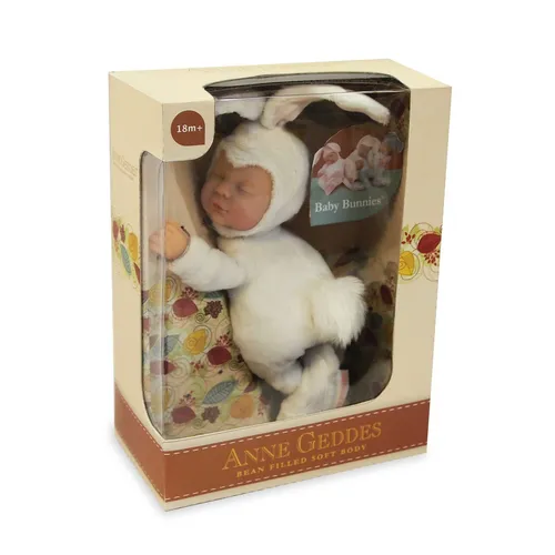 ANNE GEDDES Baby Puppe Häschen Snow - 23 cm - Süße Spielpuppe in Häschenform, ideal zum Spielen und Kuscheln. Mit einer Größe von 23 cm perfekt für kleine Hände.