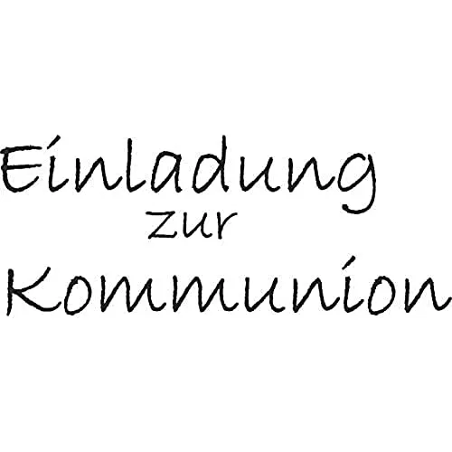 Knorr Prandell 211800140 Knorr prandell 211800140 Stempel aus Holz (Kommunion & Konfirmation) Motivgröße 6,3 x 2,5 cm , Motiv: Einladung zur Kommunion