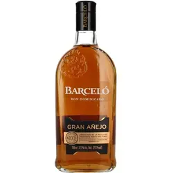 Barceló Gran Añejo Rum 37,5% Vol. 0,7l - Premium Rum aus der Dominikanischen Republik, perfekt für Cocktails oder pur, mit feinen Aromen von Vanille und Eiche.
