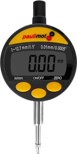 Digitale Messuhr 0 - 12,7 mm - Präzises Messgerät für Vergleichs-, Ebenheits- und Rundlaufmessungen mit einer Auflösung von ± 0,01 mm. Ideal für Fachleute, die hohe Genauigkeit benötigen.