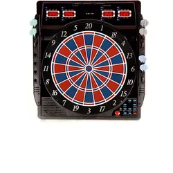 Karella Elektronische Dartscheibe "CB 50" mit 12 Softdarts - Dartsport - Perfekt für Freizeit und Turniere, die elektronische Dartscheibe bietet 50 Spiele und 27 Varianten für stundenlangen Spielspaß!