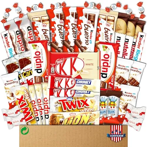 XL Schokoladen Big Box | Kinderschokolade & Schokoriegel - Schokoladen Geschenkbox mit ausgewähltem Mix beliebter Schokoriegel wie Hanuta und Duplo - perfekt für jeden Anlass und lange haltbar!