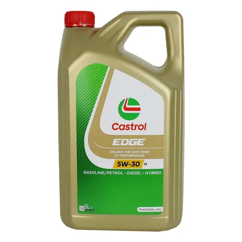 Castrol Edge 5W-30 M 5 Liter Motoröl - Hochleistungs-Motoröl für BMW Longlife-04 und MB 229.51/229.52, sorgt für optimale Motorpflege und Schutz bei jeder Fahrt.