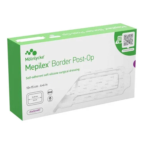 Mepilex Border Post-Op Schaumverband haftend 10x15 cm Inhalt: 10 St