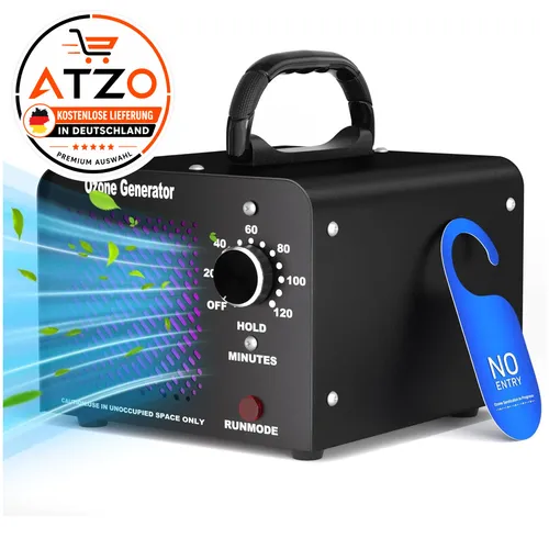 Ozongenerator 30.000 mg/h – Effektiver Luftreiniger für große Flächen - Hochleistungs-Ozongenerator mit 30.000 mg/h für Räume bis 300 m². Ideal zur Geruchsneutralisation und Verbesserung der Luftqualität. Ausgestattet mit 120-Minuten-Timer und energieeffizientem Betrieb.