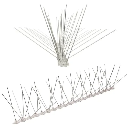 Meter (2 x 0,5m) Taubenspikes 5-reihig auf Polycarbonat - hochwertige Lösung für Vogelabwehr Taubenabwehr Spikes 1
