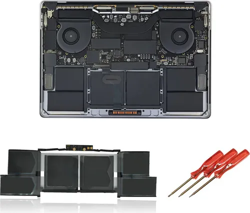 TRADEBIT Akku Ersatz kompatibel für Apple Macbook Pro 15 2019 A1990 - Li-Ion - 7336 mAh - A1953