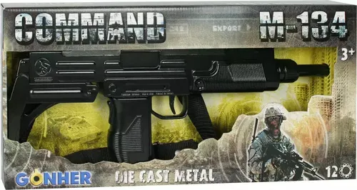 Karabin maszynowy metalowy M-134 z efektami dźwiękowymi Gonher 8410982013462