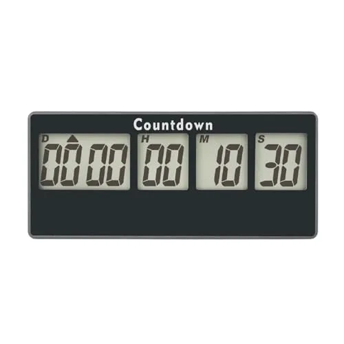 Runleader Digital 9999 Tage Events Timer, Countdown-Tracking & Stoppuhr-Aufzeichnung, Display EIN/AUS für Jubiläum, Festival, Ruhestand, Abschlussfeier, Urlaubstreffen usw.