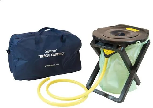 Tragbare Separett Trenntoilette, Mobile Trockentoilette für Camper und Outdoor - Wasser- und stromlos, belastbar bis 120 kg, ideal für Camping, Boot und Outdoor-Aktivitäten. Inklusive Transporttasche und kompostierbaren Fäkalienbeuteln.