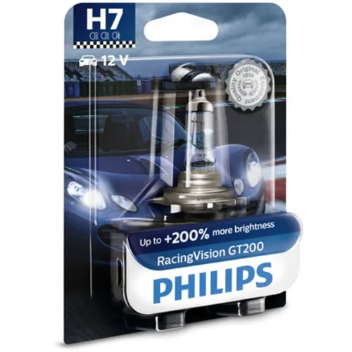Glühlampe Halogen PHILIPS H7 RacingVision GT200 12V, 55W, 1 Stück [A]
