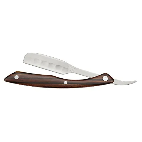 KAI CAP-RW Rasier-MS ES - Elegantes Rasiermesser - Rasierer für Herren mit hochwertiger Edelstahlklinge und elegantem Pakka Holzgriff für präzises Rasieren und ein luxuriöses Gefühl.