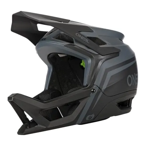 Oneal Transition Flash V.23 Downhill Helm, schwarz-grau, Größe XL - Fahrradhelme, leichter und gut belüfteter Full-Face Helm mit optimaler Kühlung durch große Ventilationsöffnungen.