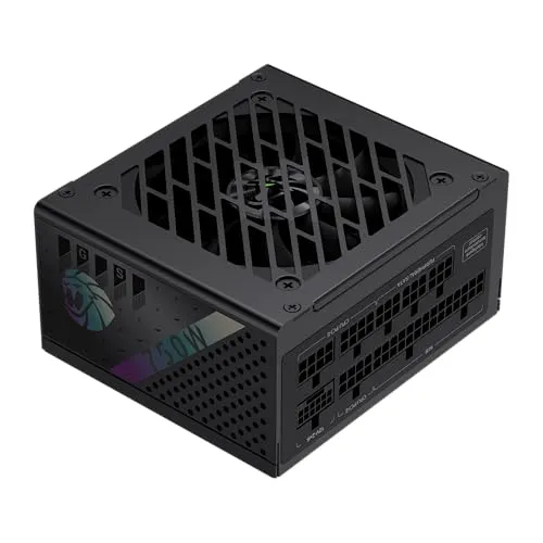 GAMEMAX GS 750G SFX Netzteil PC 750W, Vollmodular, 80 Plus Gold, Hochwertige Japanische Kondensatoren, FDB Lüfter, APFC+LLC+DC-DC, 9 Schutzfunktionen, 5 Jahre Garantie, Schwarz