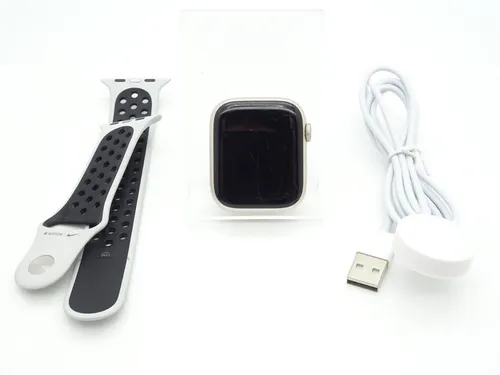 Apple Watch Series 7 Nike (A2474) - GPS, 44mm Smartwatch - Smartwatch mit Sturzerkennung, Höhenmesser und EKG Monitor, perfekt für Sport und Gesundheit. Kompatibel mit iOS, 32 GB Speicher.