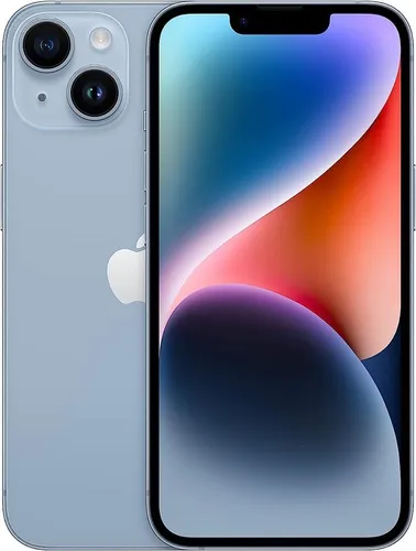 Apple iPhone 14 - Blau, 128 GB, leistungsstarker A15 Bionic-Prozessor und Dual-Kamera für beeindruckende Fotos und Videos