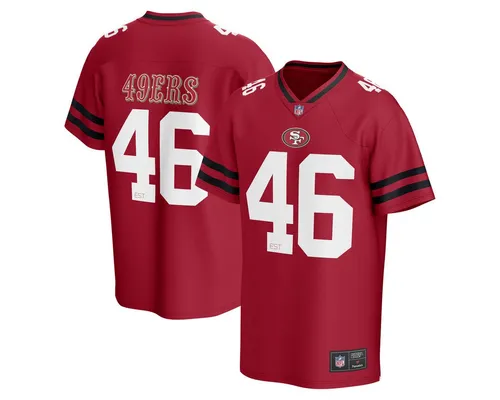Fanatics Trikot San Francisco 49ers NFL Core Foundation rot M - Hochwertiges Footballtrikot in Rot für Fans der San Francisco 49ers. Aus 100% Polyester gefertigt, bietet es optimalen Tragekomfort während des Spiels und beim Anfeuern.
