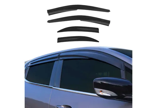 OMAC Lüftungsgitter Windabweiser für Toyota Camry XV50 (2011-2015) - 4er Set, Dunkel - Elegante Windabweiser aus hochwertigem Acryl für Toyota Camry. Einfache Montage ohne Bohren, witterungsbeständig und aerodynamisch für weniger Windgeräusche. Perfekte Passform für stilvolle Integration.