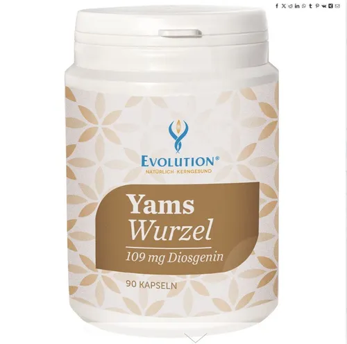 Evolution Yams Wurzel, Kapseln 90Stück (410,56 EUR/kg)