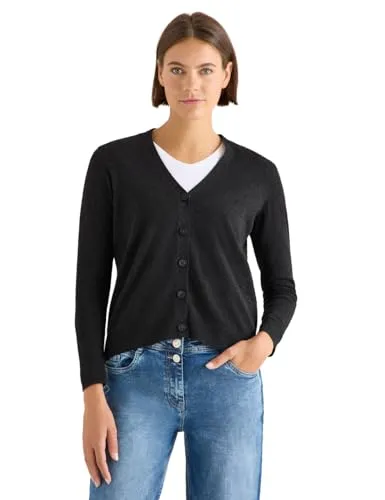 Cecil Damen V-Neck Cardigan - Elegante Strickjacke mit V-Ausschnitt und Knopfleiste. Ideal für lässige Looks und angenehmen Tragekomfort.