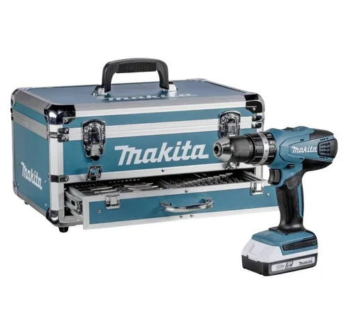 Makita Akku-Schlagschrauber 18 V mit 2 Akkus - Akkuschrauber mit 42 Nm Drehmoment, rutschfester Handgriff für Komfort und langlebigem Aluminium Koffer für einfachen Transport und Aufbewahrung.