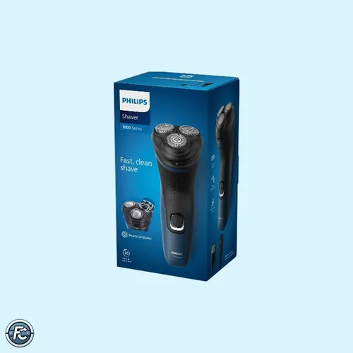 Philips Rasierer Series 1000 - Elektrische Rasierer mit PowerCut-Rasiersystem, kabellose Nutzung für ca. 30 Minuten, perfekt für Kopfrasur und Dusche.