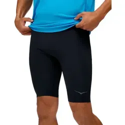 Hoka Herren Novafly Half Tight schwarz - Laufbekleidung mit optimalem Halt und praktischen Taschen für Smartphone und Schlüssel, ideal für sportliche Aktivitäten und vielseitig kombinierbar.