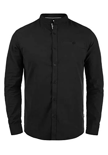 !Solid Langarmhemd SDAllion schwarz XXL - Slim Fit - Stylisches Langarmhemd in Schwarz für einen modernen Casual-Look. Aus hochwertiger Baumwollmischung, pflegeleicht und bequem. Ideal für Freizeit und Büro.