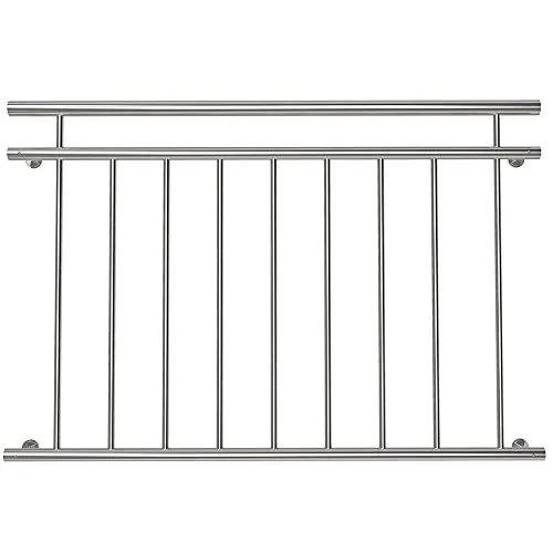 Mucola Französischer Balkon 90x128CM - Edelstahl V2A Geländer - Terrassengeländer aus witterungsbeständigem Edelstahl, ideal für Balkon und Fenster. Bietet Sicherheit, Stil und ist einfach zu montieren.