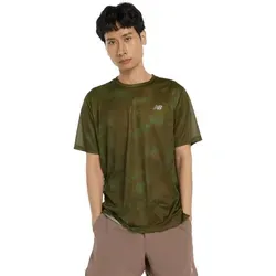 New Balance Herren Athletics Printed T-Shirt braun