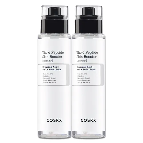 COSRX The 6 Peptide Skin Booster Gesichtsserum - Innovativer Serum-Booster mit 6 Peptiden und Hyaluronsäure, der die Haut intensiv mit Feuchtigkeit versorgt und die Hautelastizität verbessert. Ideal für eine sichtbare Hautverwandlung und die Unterstützung der Pflege.