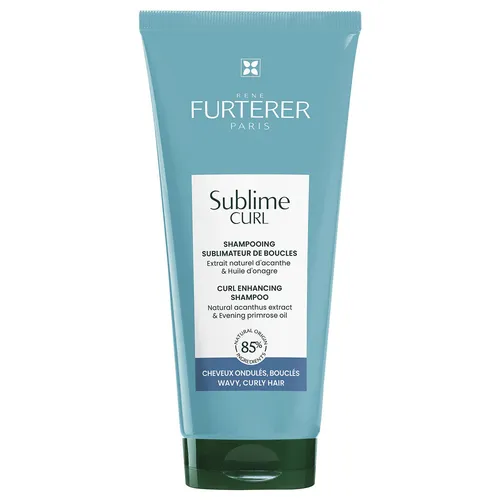René Furterer Sublime Curl Shampoo 200 ml - Shampoo für Damen zur Unterstützung natürlicher Wellen, reinigt sanft und verleiht Geschmeidigkeit, Glanz und Volumen. Ideal für eine gesunde Haarpflege ohne Silikone.