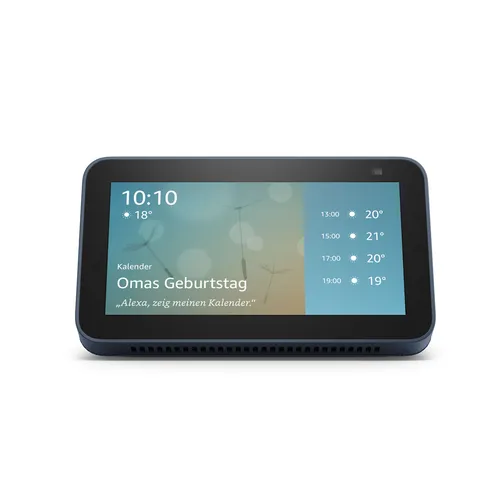 Amazon Echo Show 5 (2. Generation) - Smart Display Lautsprecher in Blau - Smart Speakers mit Alexa-Sprachsteuerung und 5,5 Zoll Touchscreen für einfachen Zugriff auf Informationen und Unterhaltung. Ideal für Ihr Smart Home!