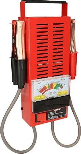 KS TOOLS Prüfgerät 550.1690 - Zuverlässiger Spannungsprüfer - Spannungsprüfer mit analoger Anzeige, ideal für 6V und 12V Batterien, bietet Spitzenstrom von 50A und 100A, perfekt für präzise Diagnosen.