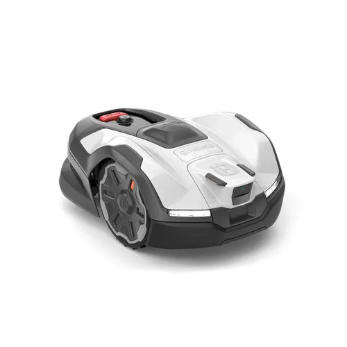 Husqvarna Automower 410VE Nera - Effizienter Mähroboter für akkubetriebene Rasenpflege, ideal für kleine bis mittelgroße Gärten.