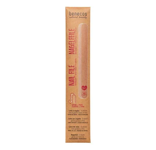 Benecos Mineral-Nagelfeile Nail - Nagelfeile 3 Stück - grob + fein
