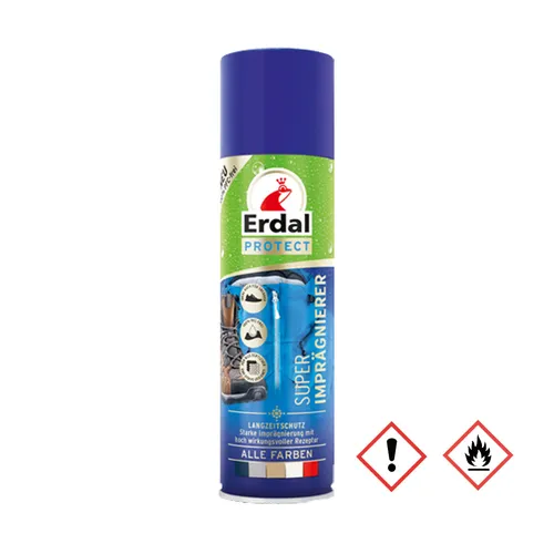 Erdal Super Imprägnierspray 116212 - 300 ml mit Langzeitschutz - Reinigungsmittel für Glatt- und Wildleder sowie Textilien. Schützt zuverlässig vor Nässe und ist frei von schädlichen Chemikalien, ideal auch für Klimamembranen.